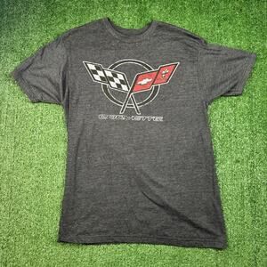 Men's Corvette Grey Graphic Tee Shirt Size Medium